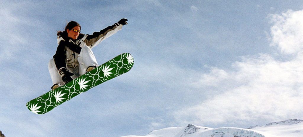 marihuana deporte snowboard salto